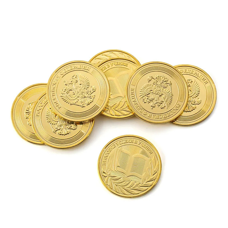 Wholesale Engravable Coins 30mm 40mm 50mm Custom Metal Coin Gold Silver Copper Metal Plated Brass Challenge Coin Blanks