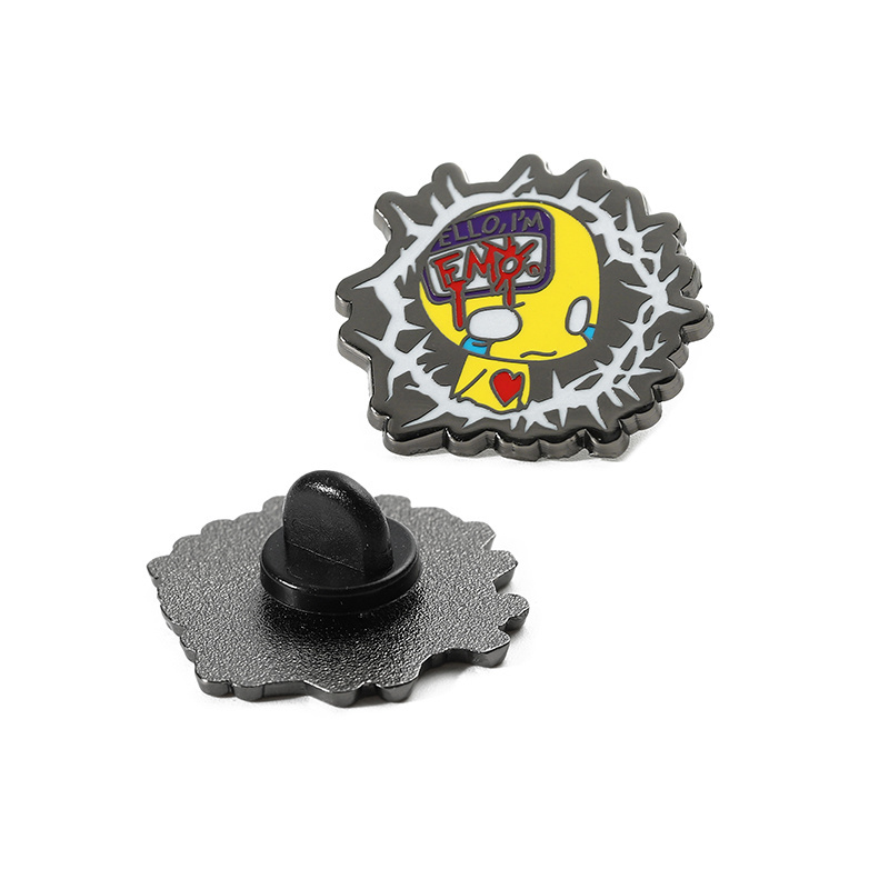 Factory Wholesale Zinc Alloy Metal Logo Badge High Detail Hard Enamel Pin Custom 2d 3D Cartoon Funny Anime Pins