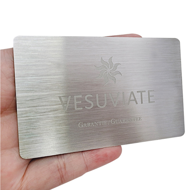 Customized Cheap Die Cut Metal Credit Card Stainless Steel Vip Member Metal Business Cards for Laser Engraving