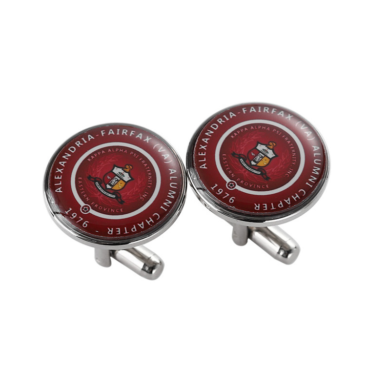 Your Own Design Personalised Cufflinks 3D Zinc Alloy Metal Cufflinks Silver Resin Epoxy Cufflinks for Men Luxury Presents