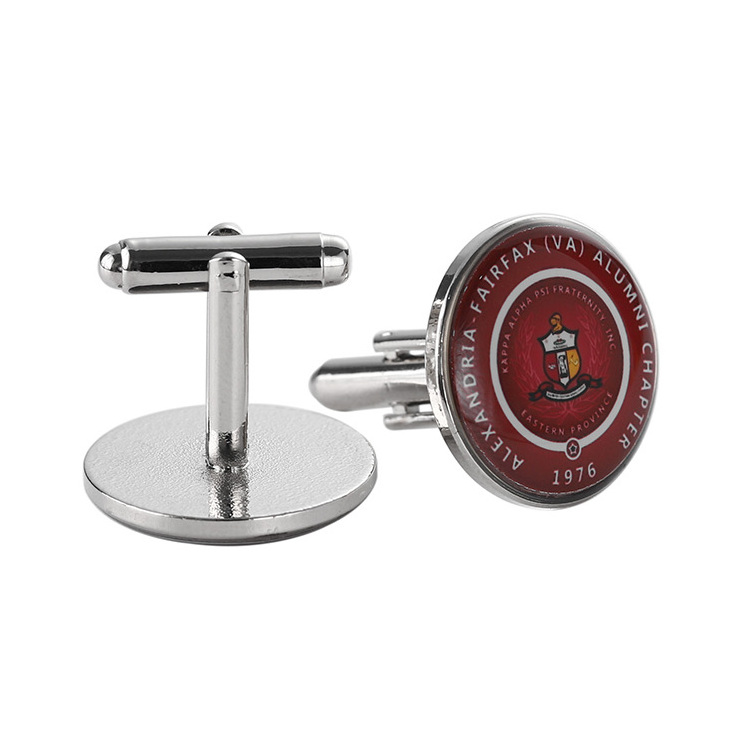 Your Own Design Personalised Cufflinks 3D Zinc Alloy Metal Cufflinks Silver Resin Epoxy Cufflinks for Men Luxury Presents