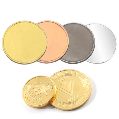 Wholesale Engravable Coins 30mm 40mm 50mm Custom Metal Coin Gold Silver Copper Metal Plated Brass Challenge Coin Blanks