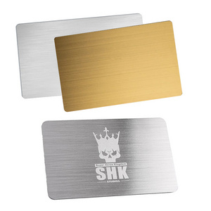 Customized Cheap Die Cut Metal Credit Card Stainless Steel Vip Member Metal Business Cards for Laser Engraving