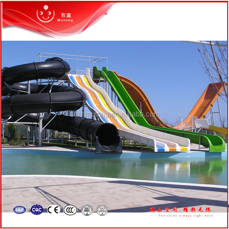 Aqua Park Equipment fiberglass Open Spiral Water Slides