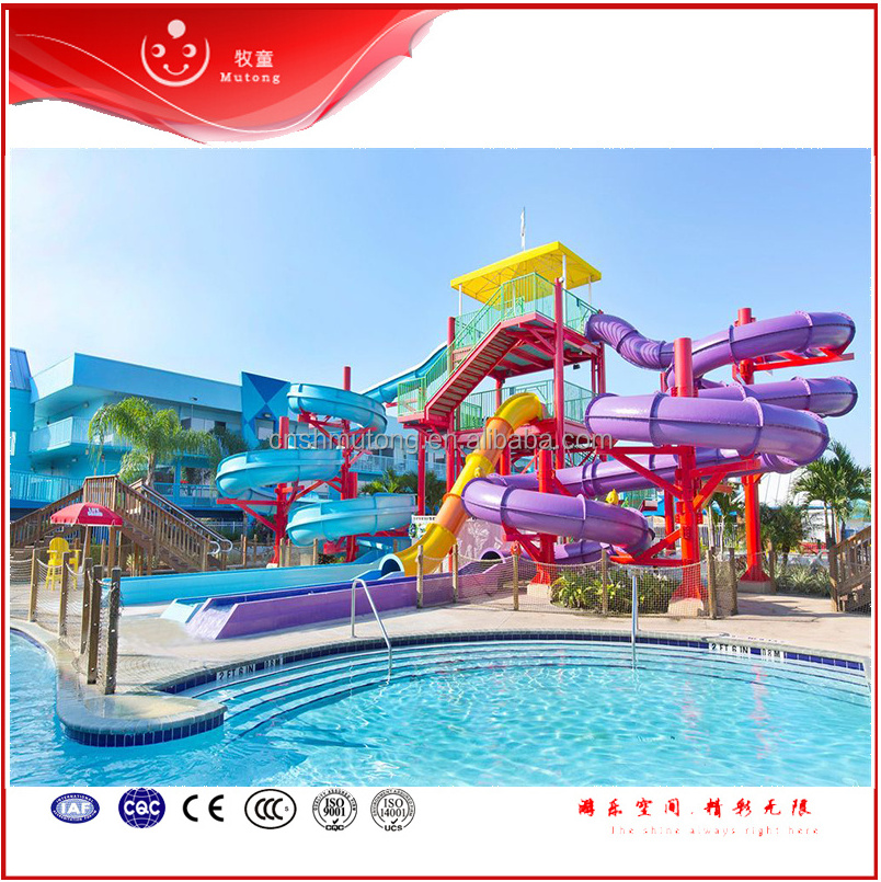 High Quality Whole Sale Price Fiberglass Open Spiral Water Slide