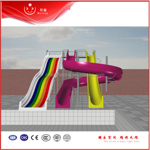 Aqua Park Equipment fiberglass Open Spiral Water Slides