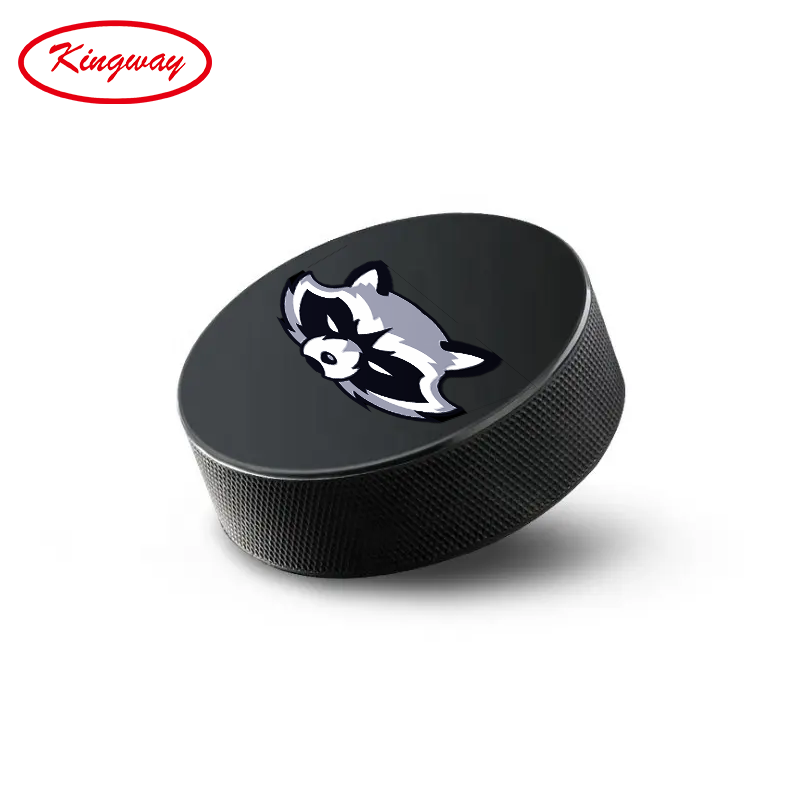 Design Logo Low MOQ Customized Rubber Black Hockey Puck Durable Hard Rubber Hockey Puck