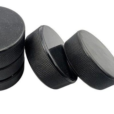 Cheap Low MOQ Customised Wholesale Hard Puck Durable Solid Rubber Stress Hockey Puck