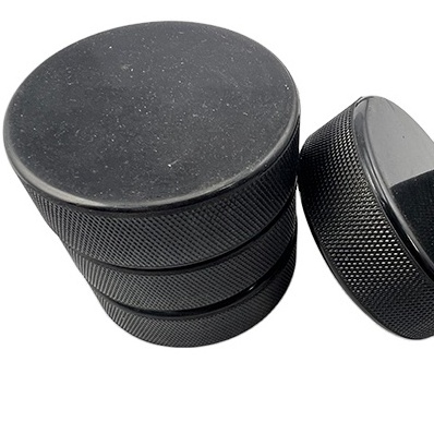 Cheap Low MOQ Customised Wholesale Hard Puck Durable Solid Rubber Stress Hockey Puck