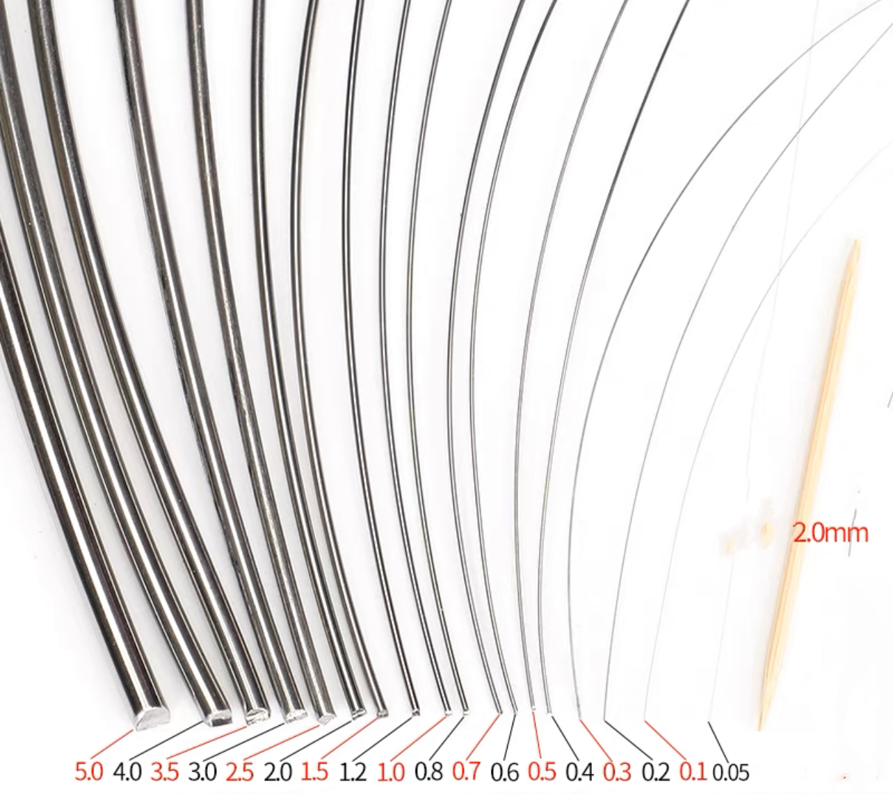 304 stainless steel ultra-fine wire microfilament 0.09mm