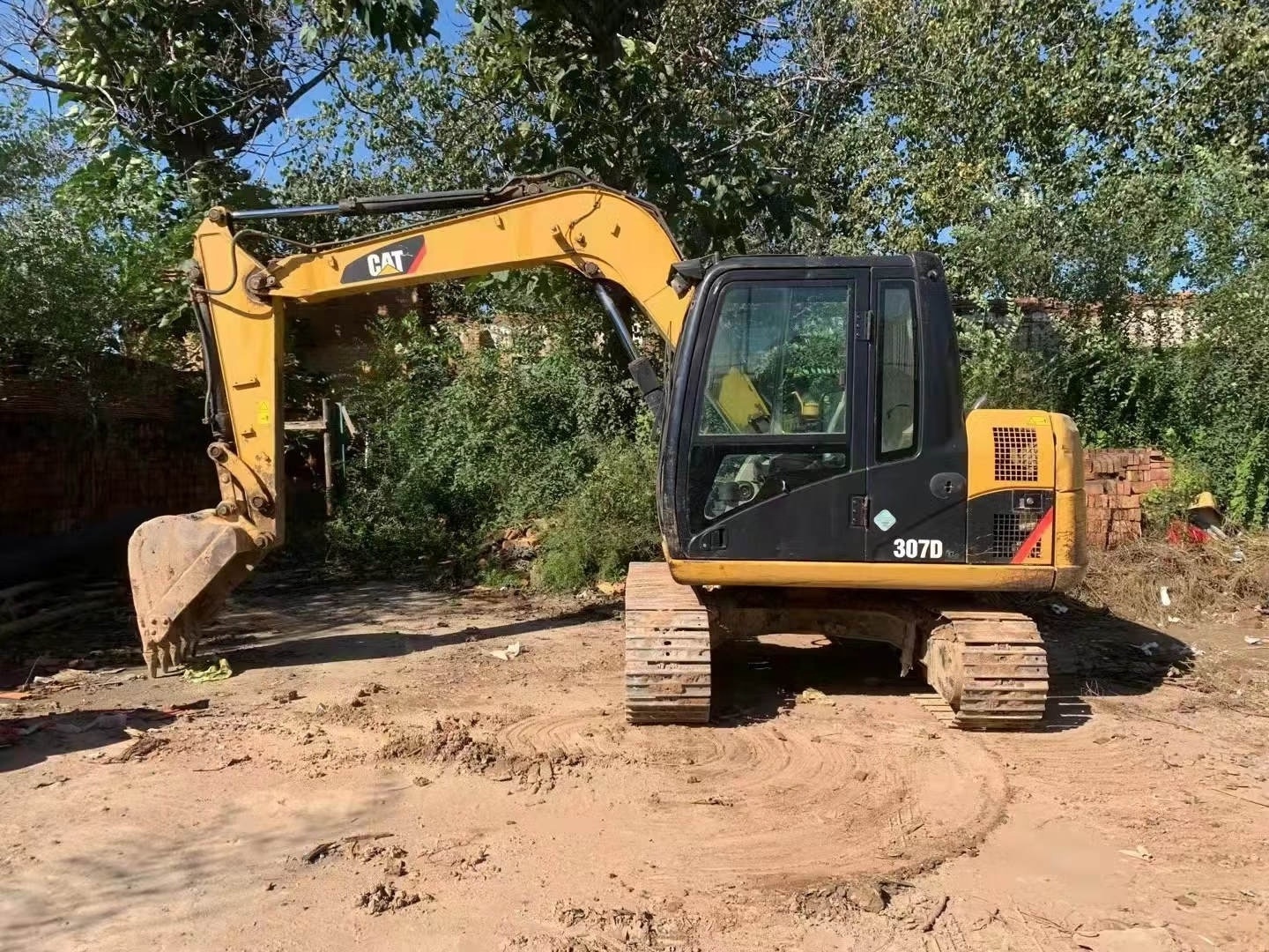 Small size used cat 307d crawler excavator caterpillar 307 model video support cat307d