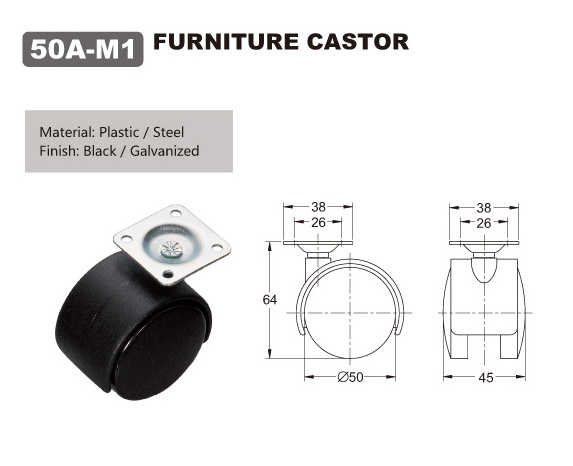 plastic 40mm baby walker caster 40A-M3