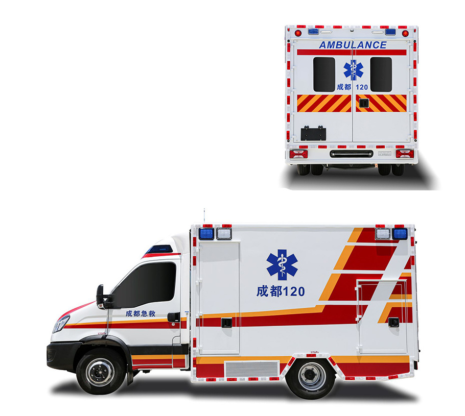 2024 Monitoring ICU Ambulance Vehicle for hospital Transport NAVECO Ousheng Box Ambulance Car for exporting