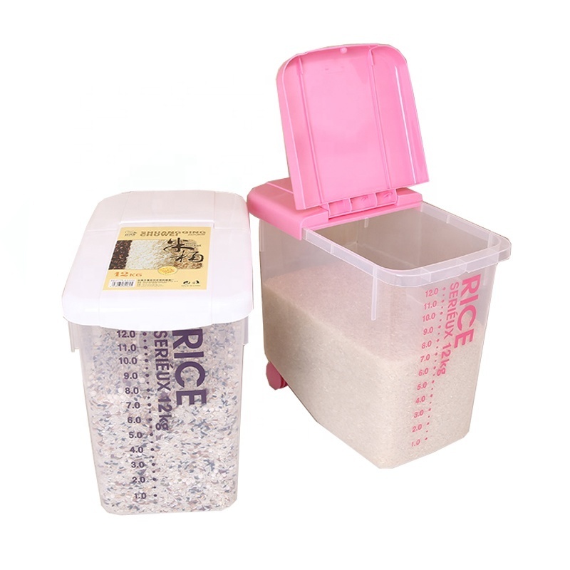 Large Airtight Food Storage Container 26 Lbs Rice Container Bin with Measuring Cup Perfect for Rice Flour Cereal Bread Storage