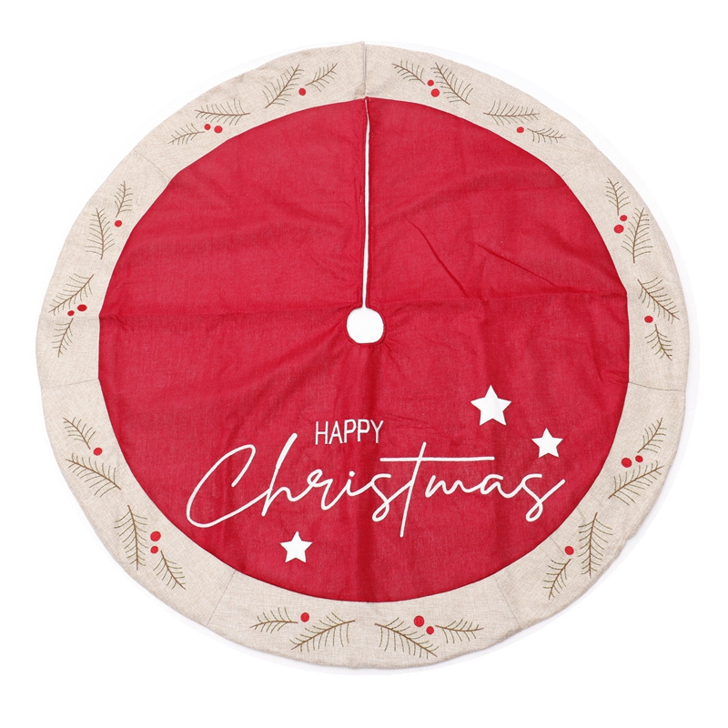 2022 New  Christmas Tree Bottom Decoration 48 inch Tree Skirt  Handmade embroider