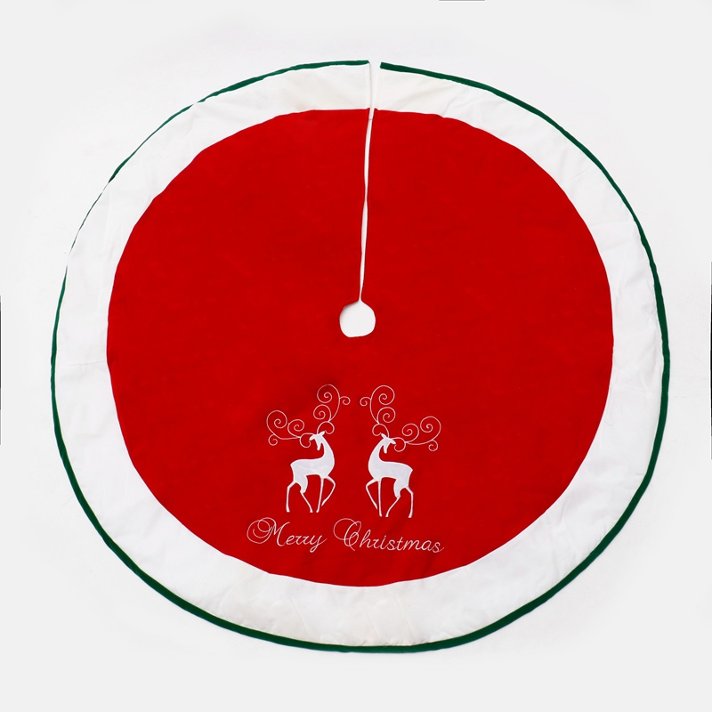 2022 New  Christmas Tree Bottom Decoration 48 inch Tree Skirt  Handmade embroider