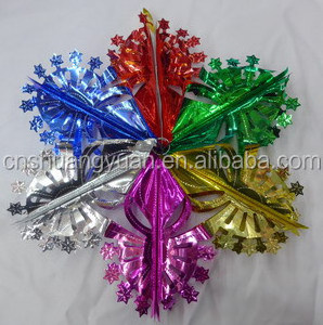 PET Christmas Tinsel Flower/ Xmas Decorations artificial christmas tinsel