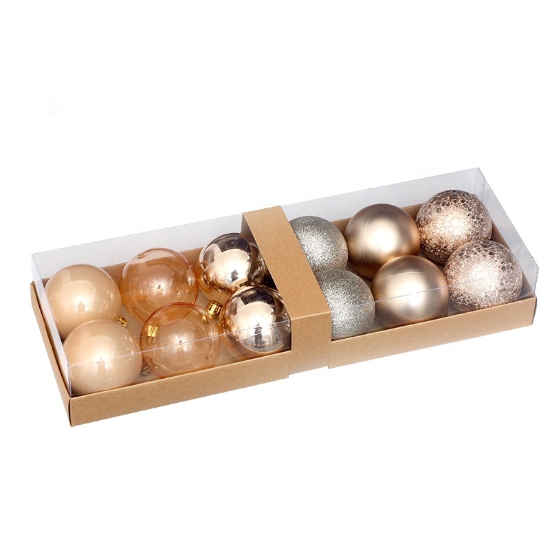 Amazon hot sale  Stock items Christmas ball set with different effect supplies for Xmas tree ornament decorations