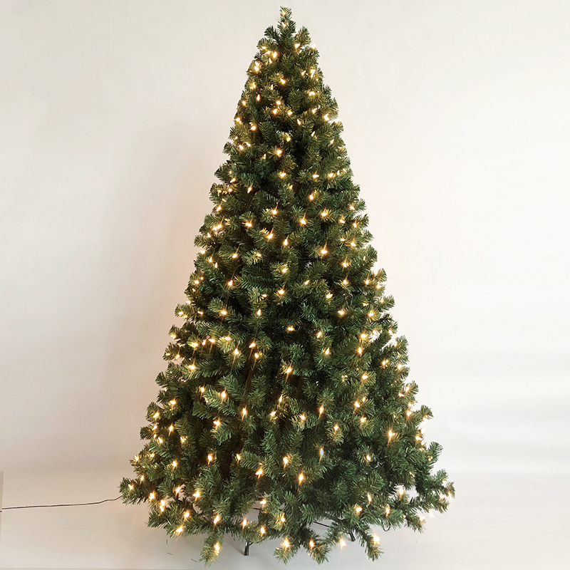 New Christmas Decorations Luxury Automatic PVC 700 LED 7.5ft Artificial Tree Outdoor Christmas Tree with Lights albero di natale