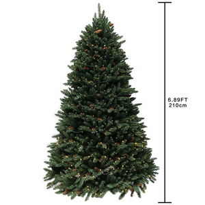 7 Feet Hinged Christmas Tree topper  christmas tree with led lights included christmas decoration supplies-old albero di natale