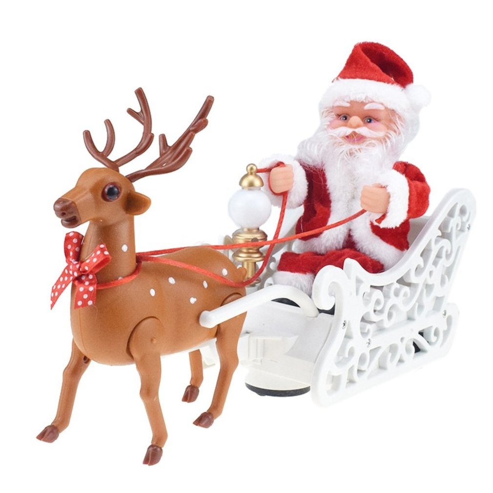 30cm electric musical Christmas santa claus sing and song