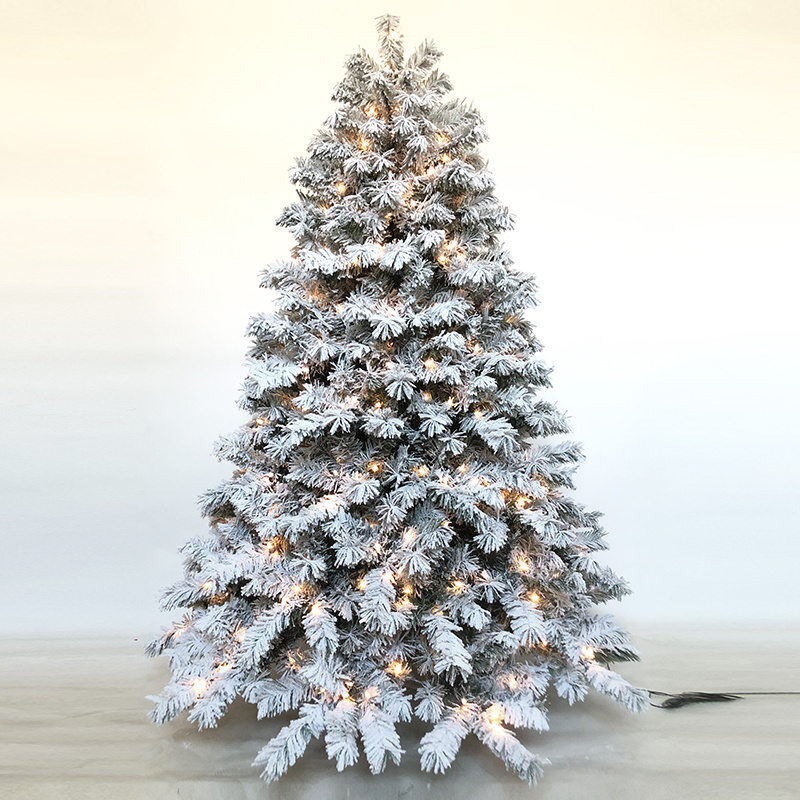 New Christmas Decorations Luxury Automatic PVC 700 LED 7.5ft Artificial Tree Outdoor Christmas Tree with Lights albero di natale