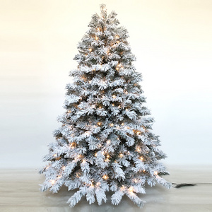 New Christmas Decorations Luxury Automatic PVC 700 LED 7.5ft Artificial Tree Outdoor Christmas Tree with Lights albero di natale