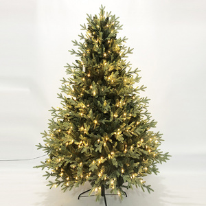 High Quality 7.5ft PE PVC LED Artificial Christmas Trees Christmas Decorations arbol de navidad Christmas Tree with Lights