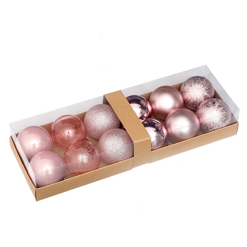 Amazon hot sale  Stock items Christmas ball set with different effect supplies for Xmas tree ornament decorations