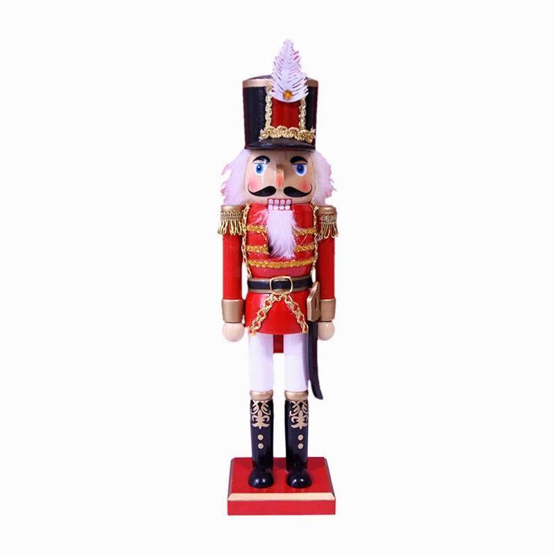 36cm Height Wholesale Christmas Nutcracker Wooden Soldier Ornament Christmas Desk Decorations