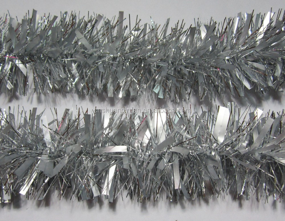 PET Wide 2m Hanging Tinsel Garland For Holiday Decoration Christmas Ornament