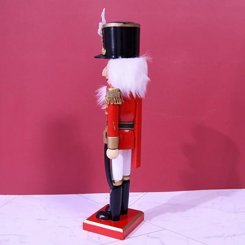 36cm Height Wholesale Christmas Nutcracker Wooden Soldier Ornament Christmas Desk Decorations