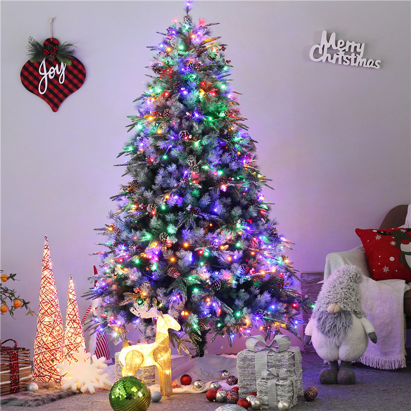 4ft 5ft 6ft 7ft 8ft Cheap Outdoor Lighting PVC Artificial Christmas Tree with Lights Christmas Decorations adornos de navidad