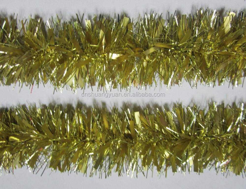 PET Wide 2m Hanging Tinsel Garland For Holiday Decoration Christmas Ornament