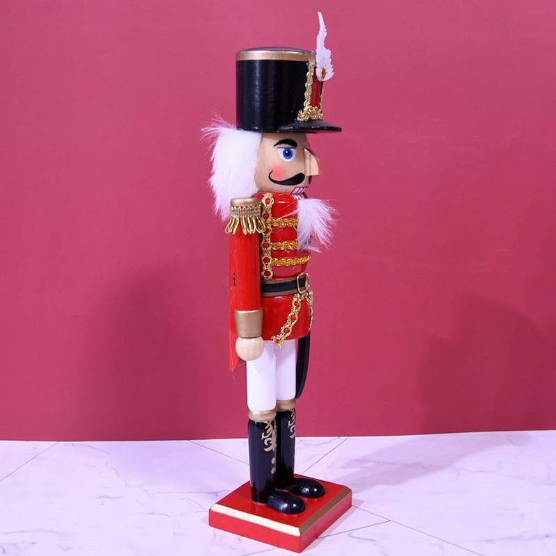 36cm Height Wholesale Christmas Nutcracker Wooden Soldier Ornament Christmas Desk Decorations