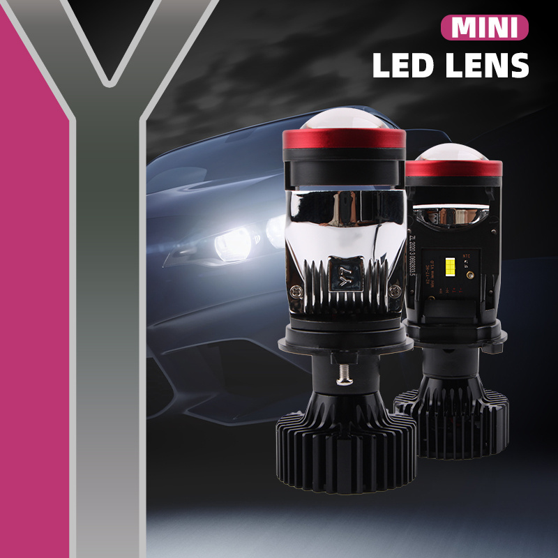 New Y7 Y7D Car LED Headlamp Bulb 110W 6000K H4 Mini Projector Lens BI-LED H4 Laser Headlight Lens