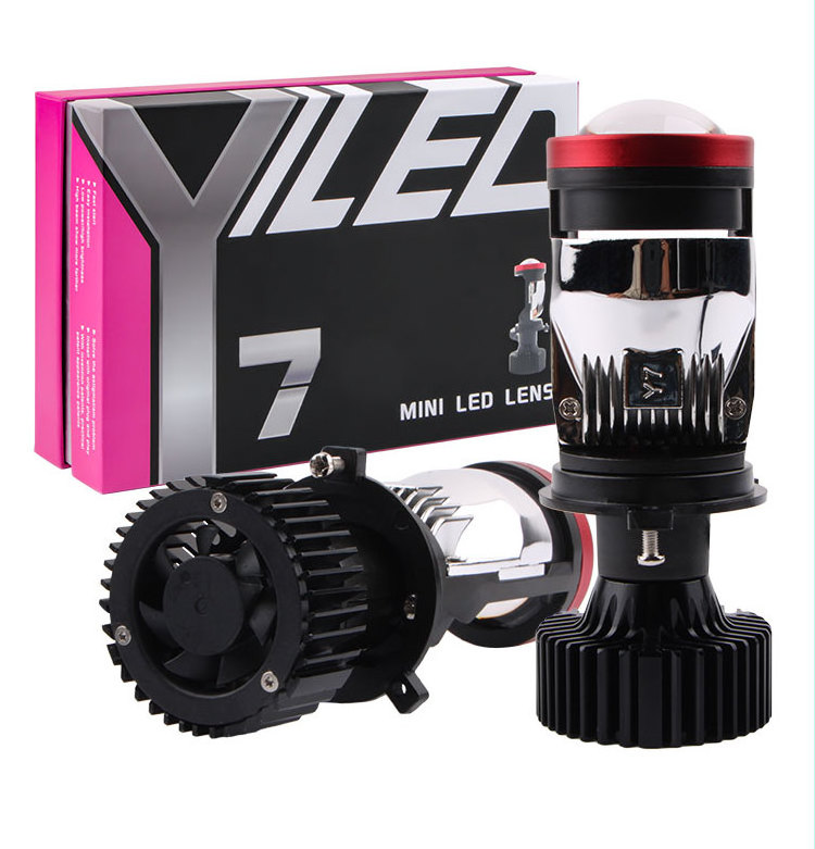 New Y7 Y7D Car LED Headlamp Bulb 110W 6000K H4 Mini Projector Lens BI-LED H4 Laser Headlight Lens