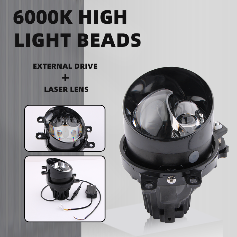 3Inch Dual laser led headlight Lens Fog Lights 12V white light 6000K Bi LED Projectors Lens 3.0 For Toyota Laser Fog Lamp Lens