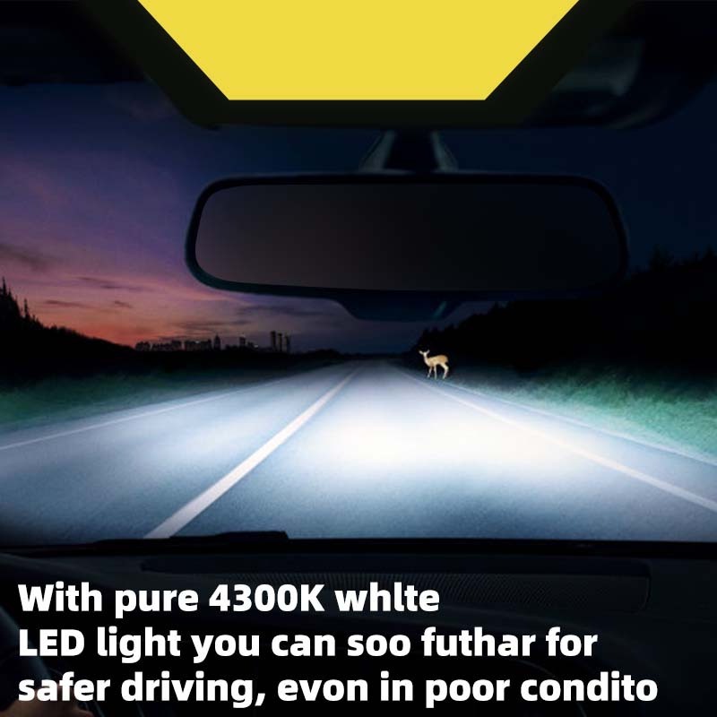 Automatic lighting system 9005 LED headlight H4 H11 HB3 car LED headlights H7 Canbus decoding light CSP 3570 8-core LED