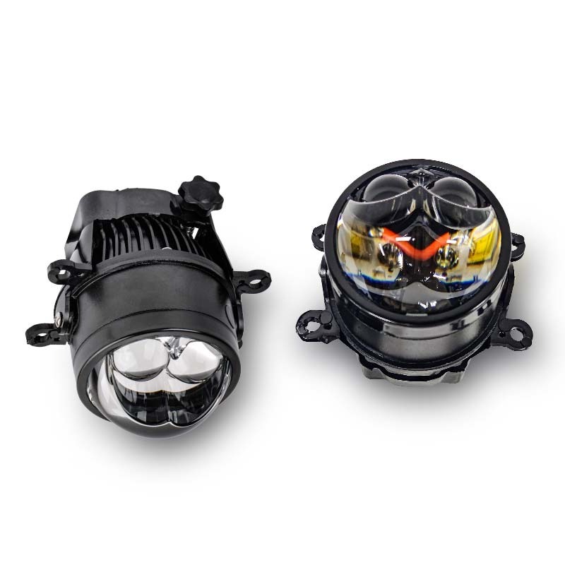 3.0Inch led headlight fog lamp H11 HB3 9005 bi led lens Projector Yellow light 3000K led laser fog light