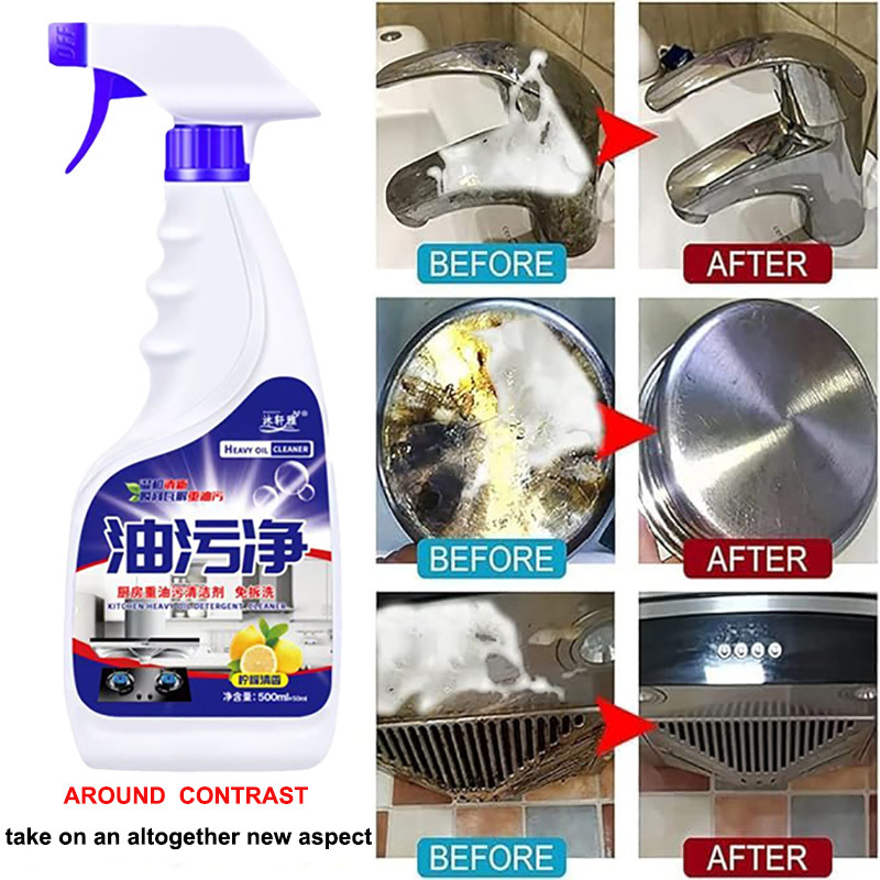 Free Manufacture Sample Gentle Formula Liquid Detergent 500ml Kitchen Cleaner Spray for Household Oil Stain Cleaning Supplies