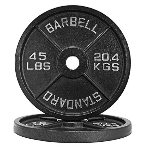 Weight Lifting 50mm Diameter  LBS Cast Iron Weight Plates for USA