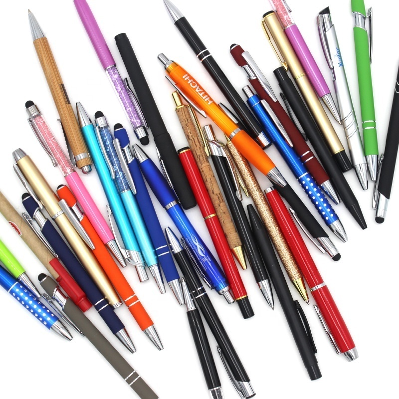 Promotional Custom Recycled Plastic Ballpoint Pens Ball Pens Advertising Ballpen With Logo