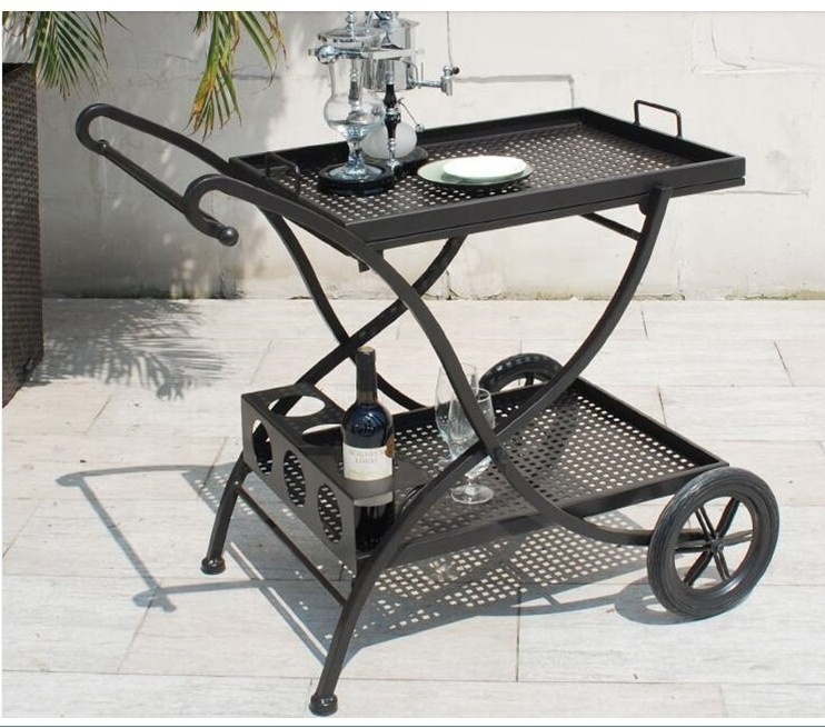 Hot sale outdoor garden patio cast aluminum restaurant cart furniture