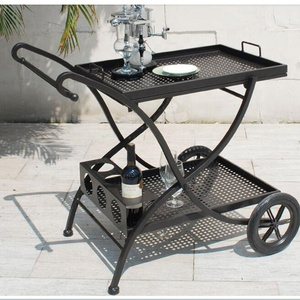 Hot sale outdoor garden patio cast aluminum restaurant cart furniture