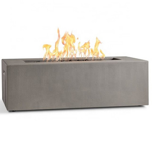 Garden sets outdoor concrete 60" x 30" rectangular propane fire pit table