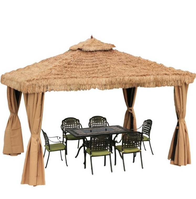 Steel outdoor patio thatched cottage thatched shed garden awning tent gazebo sale