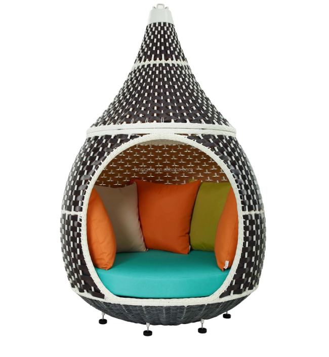 Customizable Palace outdoor patio wicker rattan garden sets hanging pod chair furniture