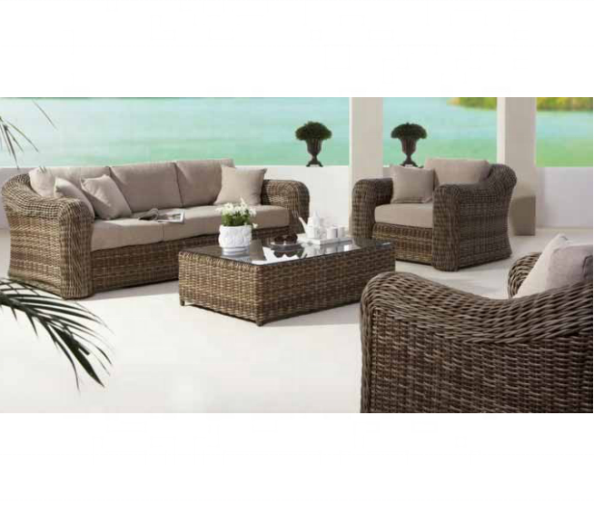 High quality french furniture rattan high end reclining sofa