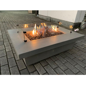 American outdoor garden villa gas landscape viewing GFRC platform baking stove heating table fire pits